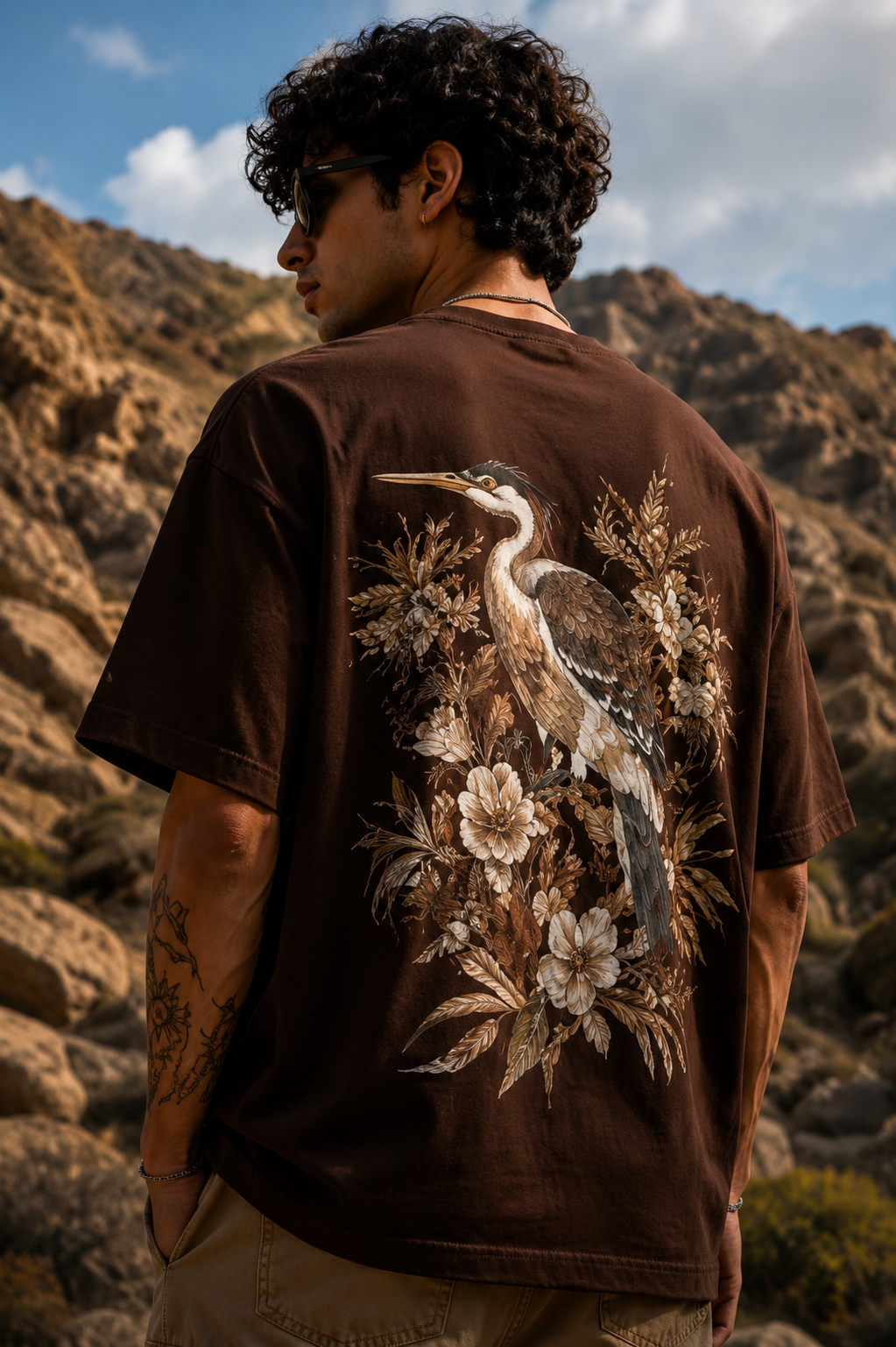 brown oversized t-shirt